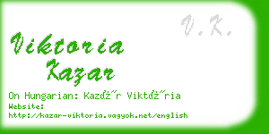 viktoria kazar business card
